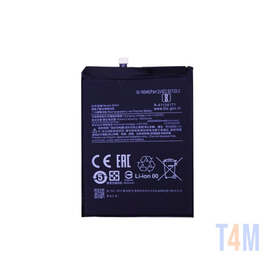 Bateria (BN53) M2101K6G/M2101K6R para Xiaomi Redmi Note 9 Pro/Note 10 Pro 5020mAh